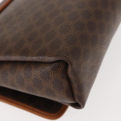 Celine Vintage Macadam Shoulder Bag Canvas, BROWN, CANVAS, Shoulder bag