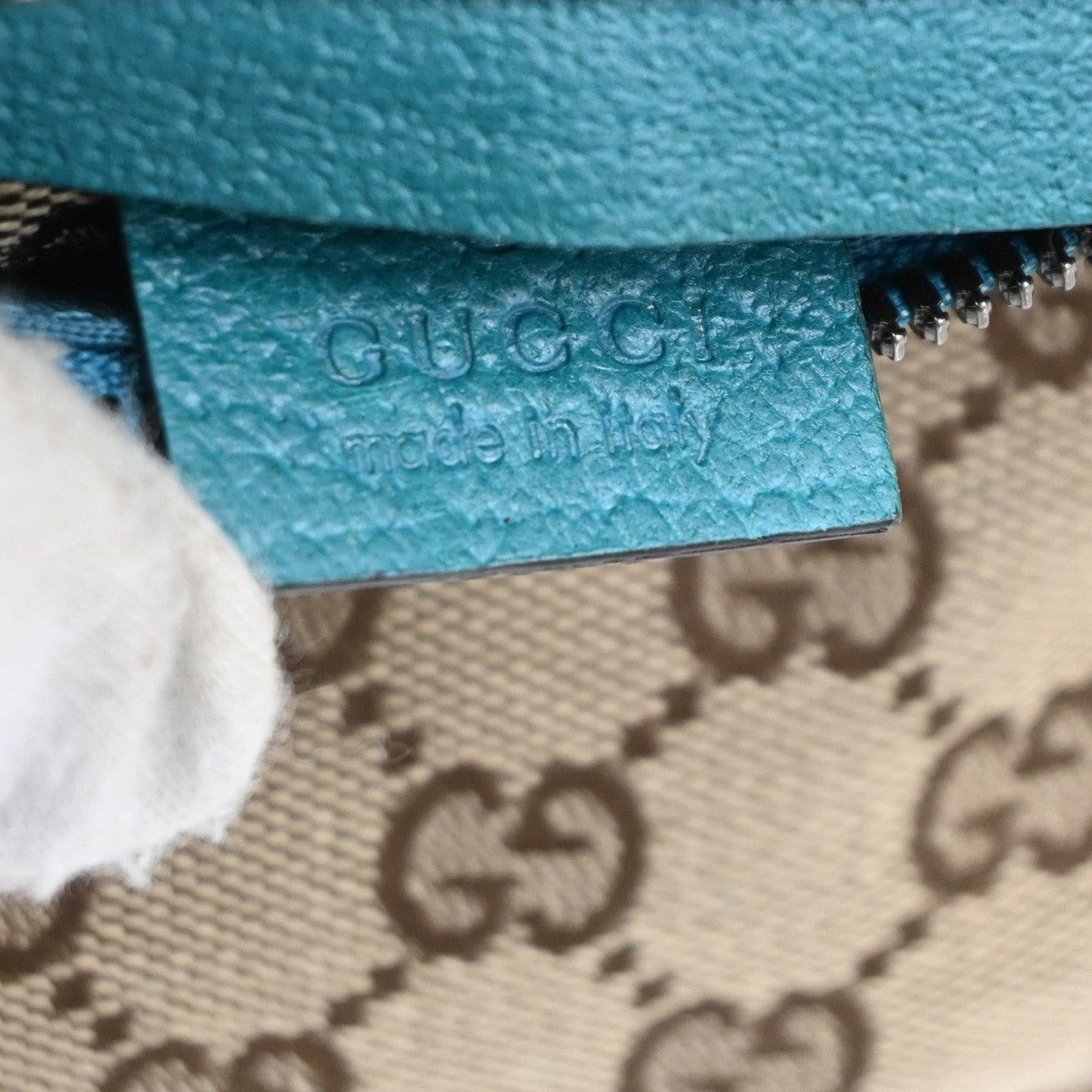 Gucci Vintage Double Belt Bag GG Canvas with Leather, BEIGE, CANVAS, Shoulder bag