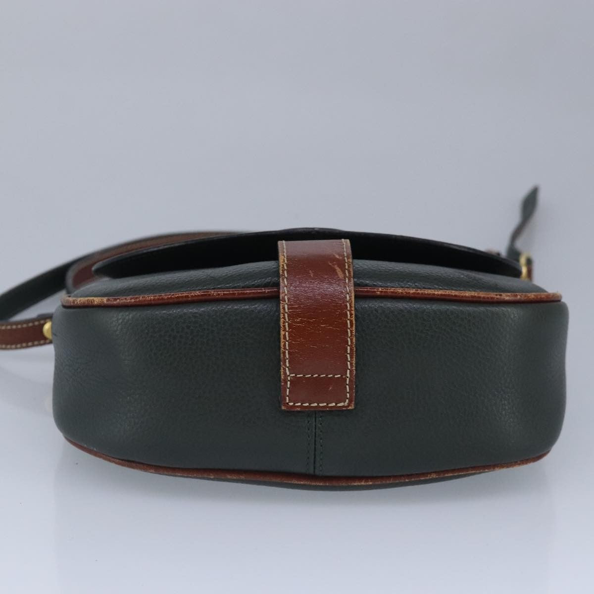 Bally Vintage Shoulder Bag Leather, Green, Leather, Shoulder Bag