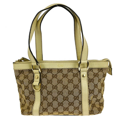 Gucci Abbey Zip Tote GG Canvas, BROWN, CANVAS, Tote bag