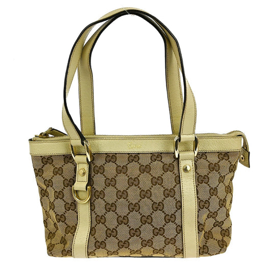 Gucci Abbey Zip Tote GG Canvas, BROWN, CANVAS, Tote bag