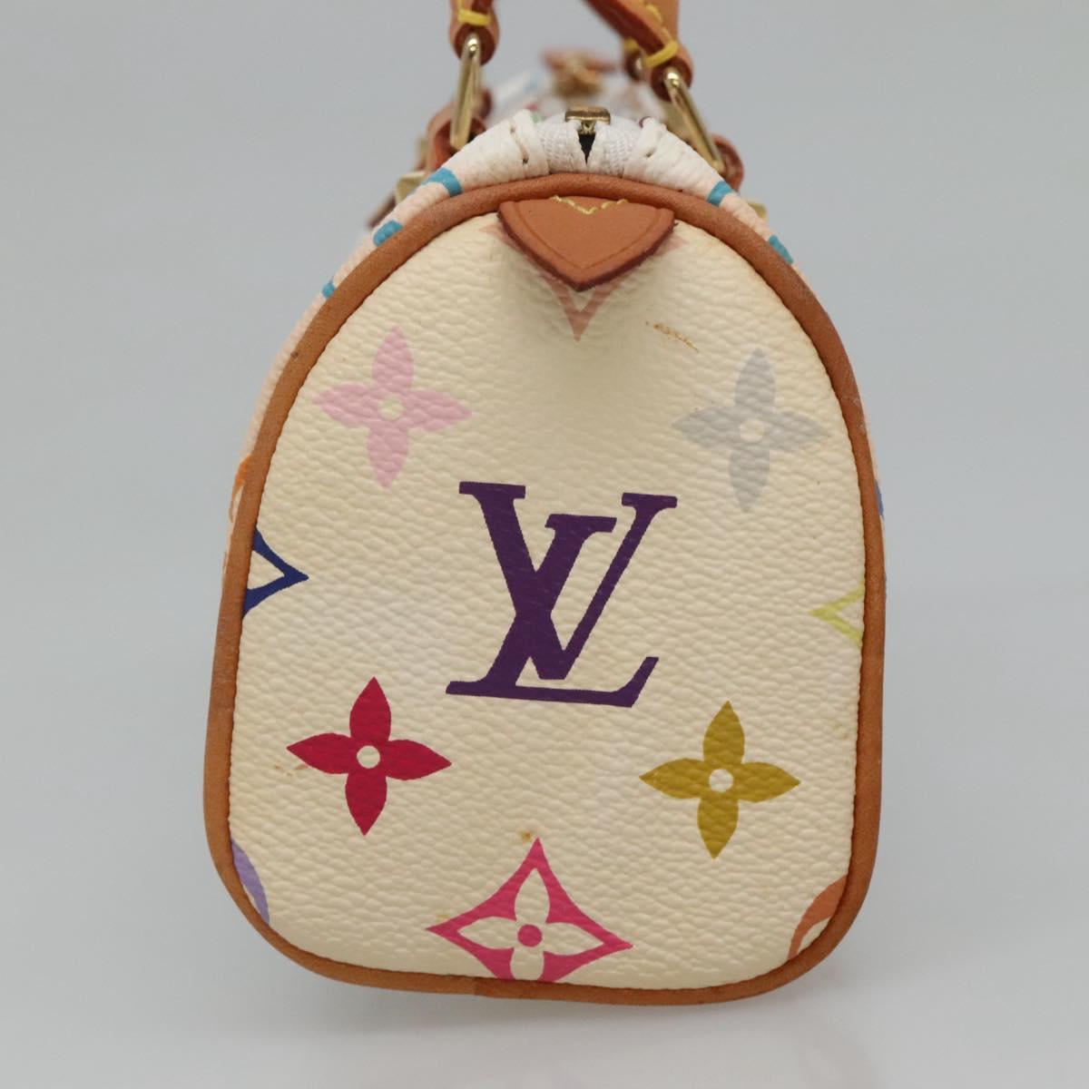 Louis Vuitton Speedy Mini HL Handbag Monogram Multicolor, WHITE, CANVAS, Handbag