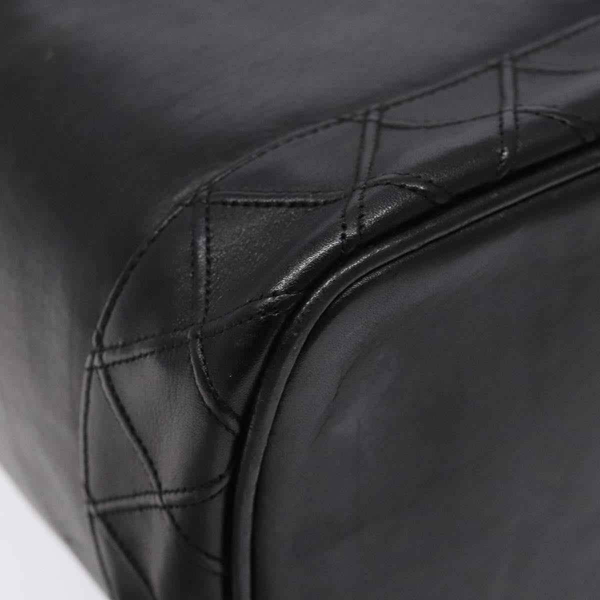 Chanel Vanity pouch Leather, BLACK, LEATHER, Toiletry Case