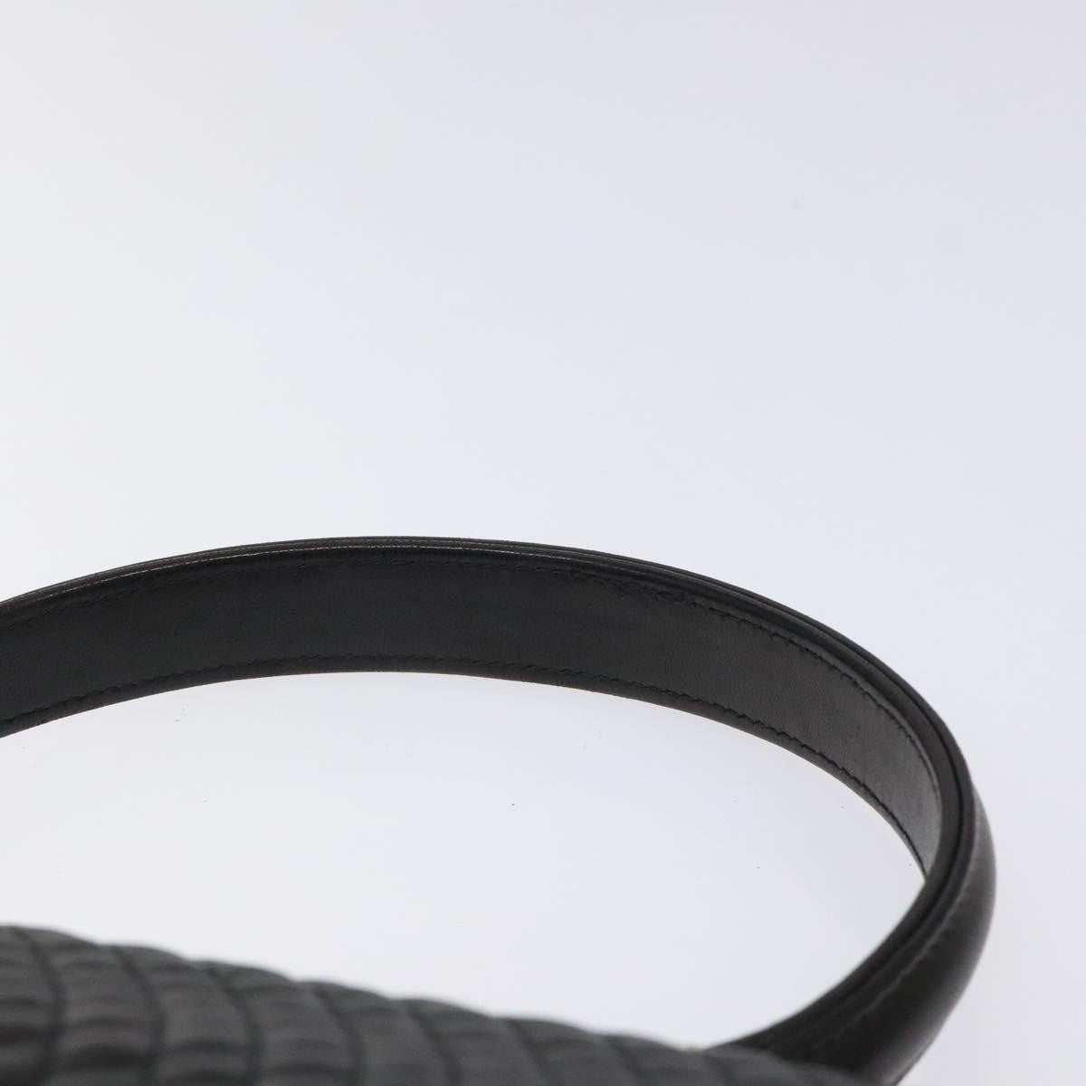 Bally Vintage Handbag Quilted Leather, BLACK, LEATHER, Handbag