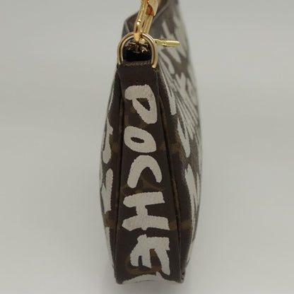 Louis Vuitton Pochette Accessoires Limited Edition Monogram Graffiti, WHITE, CANVAS, Clutche & pouche