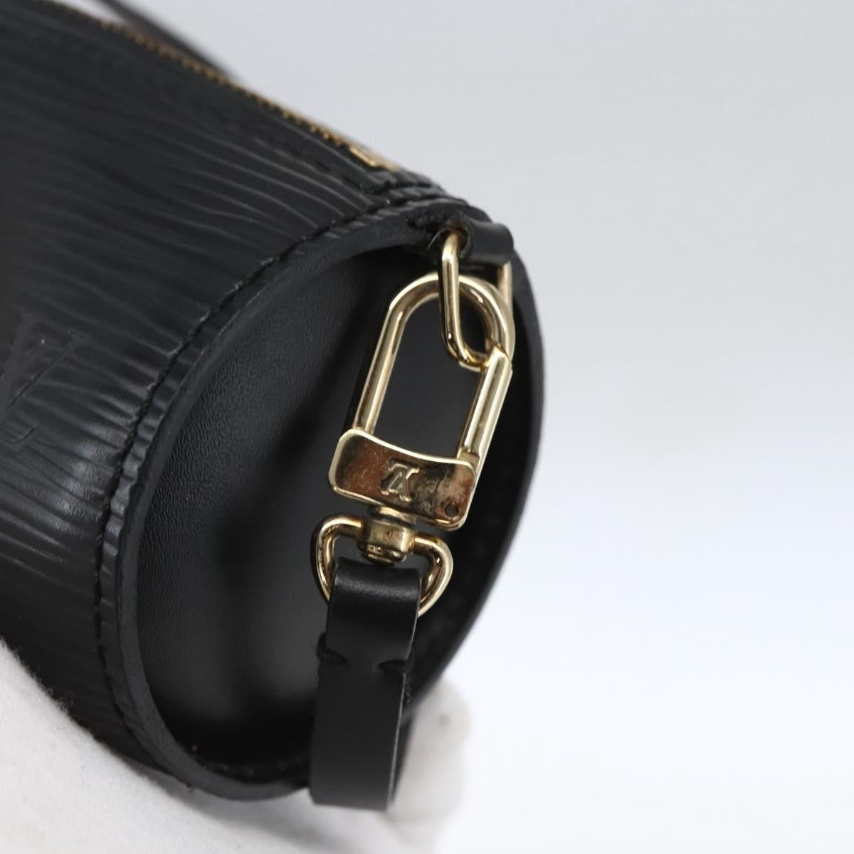 Louis Vuitton Soufflot Pochette Epi Leather, BLACK, LEATHER, Clutche & pouche