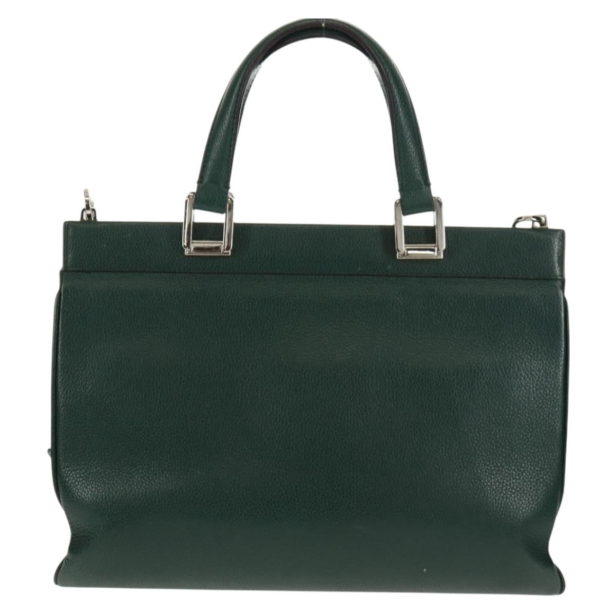 Gucci Zumi Top Handle Bag Leather, GREEN, LEATHER, Handbag