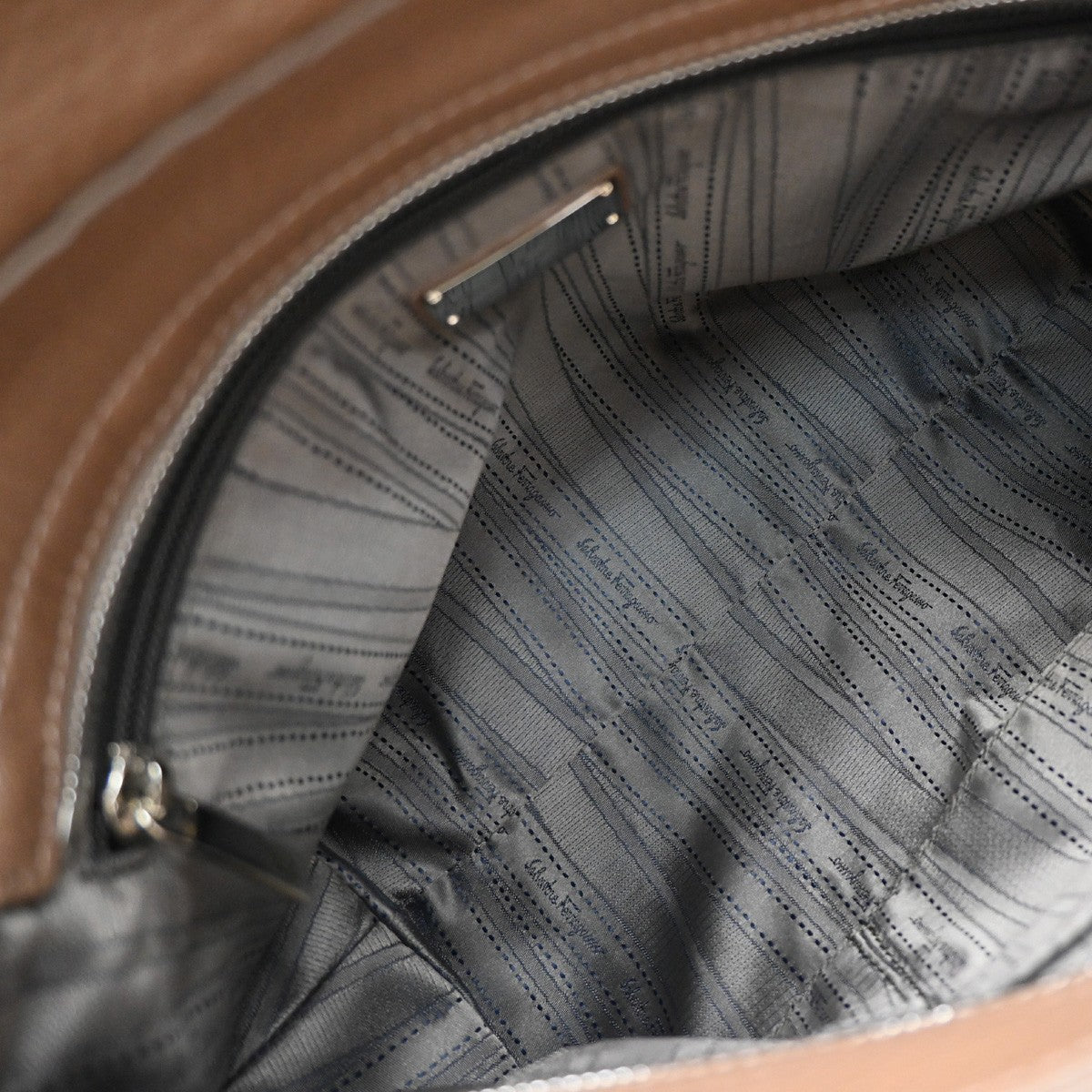 Salvatore Ferragamo Sofia Satchel Leather, BROWN, LEATHER, Handbag