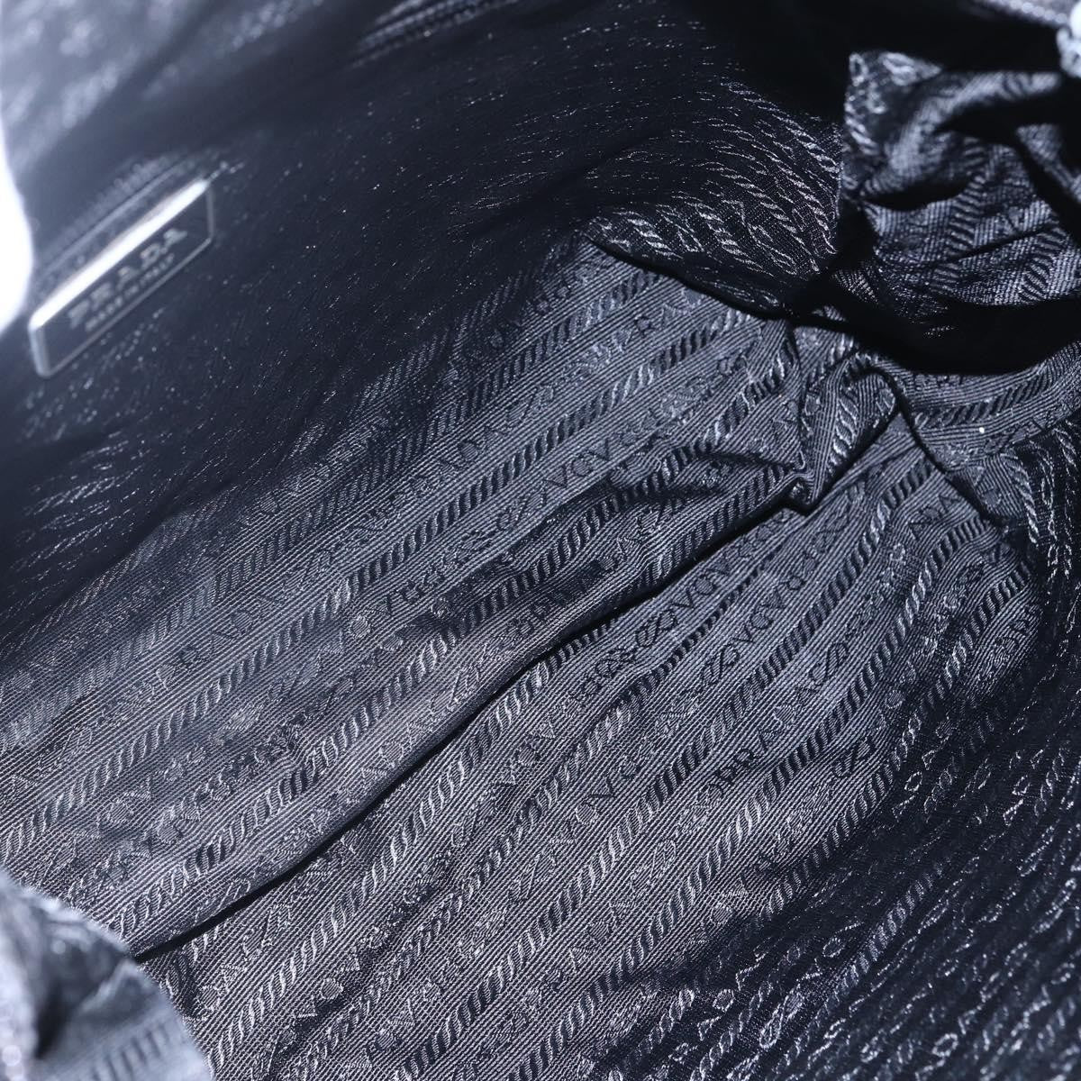 Prada Front Pocket Messenger Bag Tessuto, BLACK, NYLON, Shoulder bag