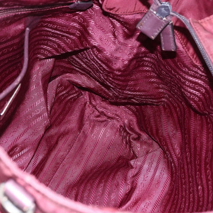 Prada Vintage Zip Tote Tessuto, BURGUNDY, NYLON, Tote bag