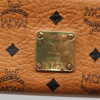MCM Visetos pouch PVC, BROWN, PVC, Clutche & pouche