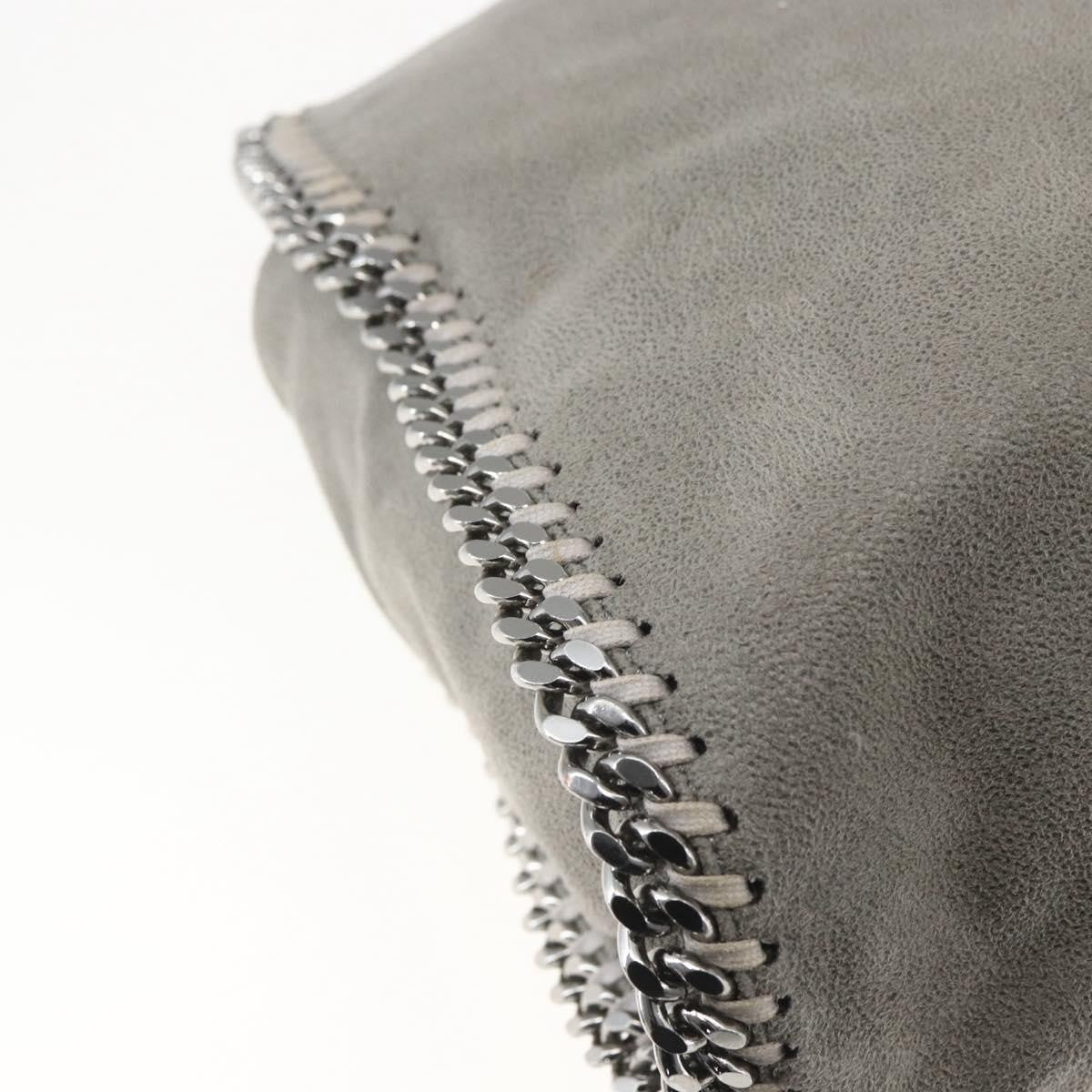 Stella McCartney Falabella Fold Over Bag Shaggy Deer, GRAY, POLYESTER, Shoulder bag