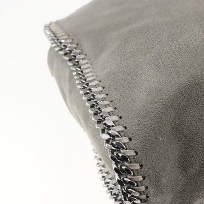 Stella McCartney Falabella Fold Over Bag Shaggy Deer, GRAY, POLYESTER, Shoulder bag