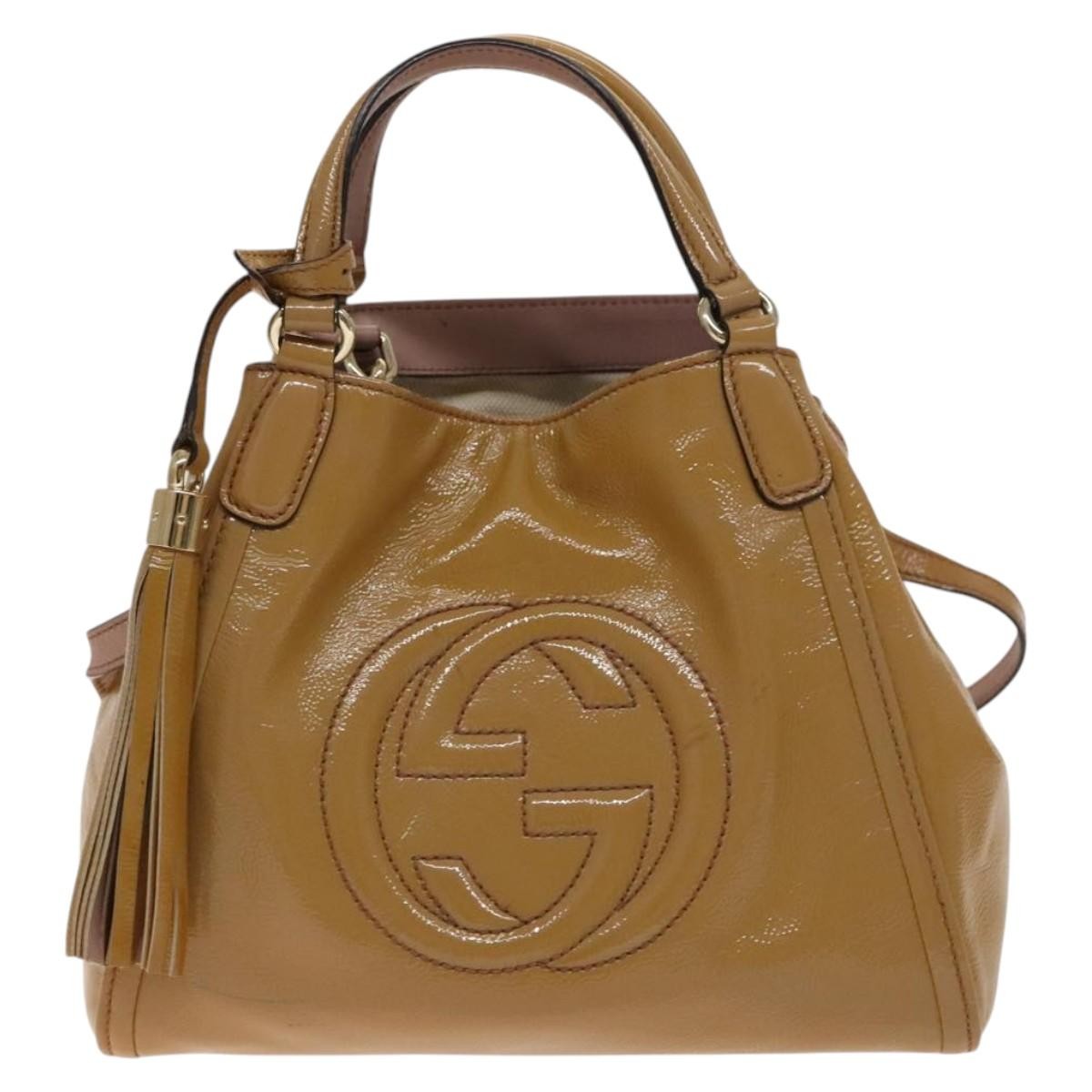 Gucci Soho Convertible Shoulder Bag Leather, BEIGE, LEATHER, Shoulder bag