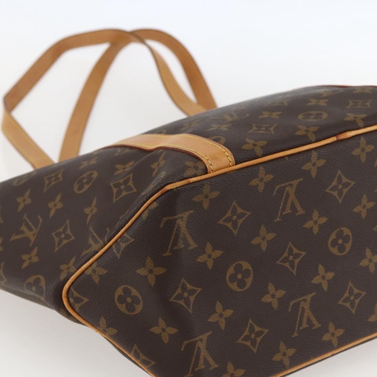 Louis Vuitton Shopping Sac Handbag Monogram Canvas, BROWN, CANVAS, Tote bag