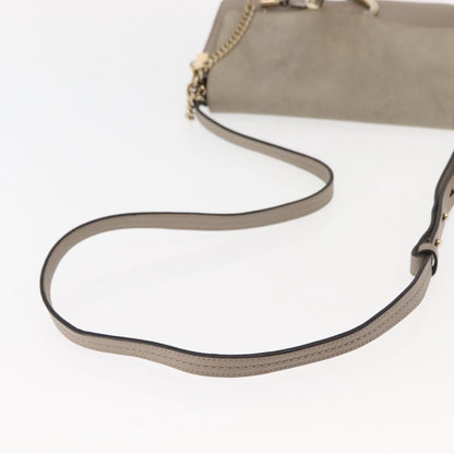 Chloe Faye Shoulder Bag Leather and Suede, BEIGE, SUEDE, Shoulder bag