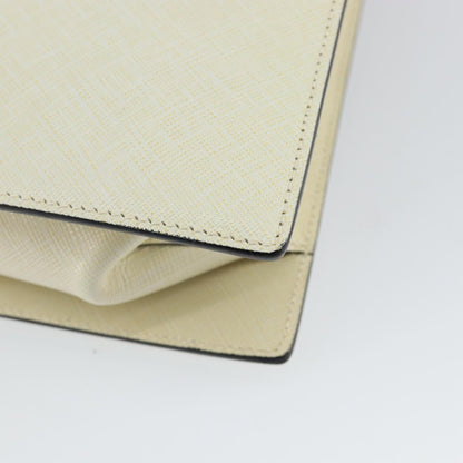 Salvatore Ferragamo Double Gancini Top Handle Bag Saffiano Leather, WHITE, LEATHER, Handbag