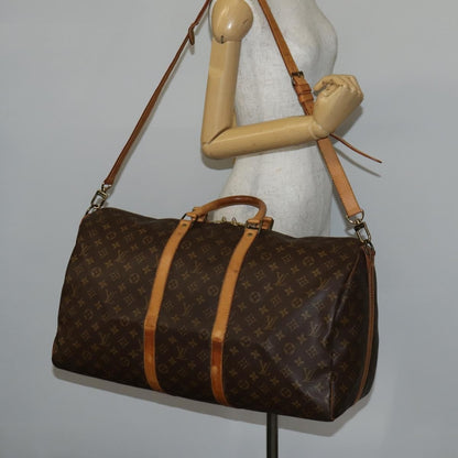 Louis Vuitton Keepall Bandouliere Bag Monogram Canvas, BROWN, CANVAS, Travel bag