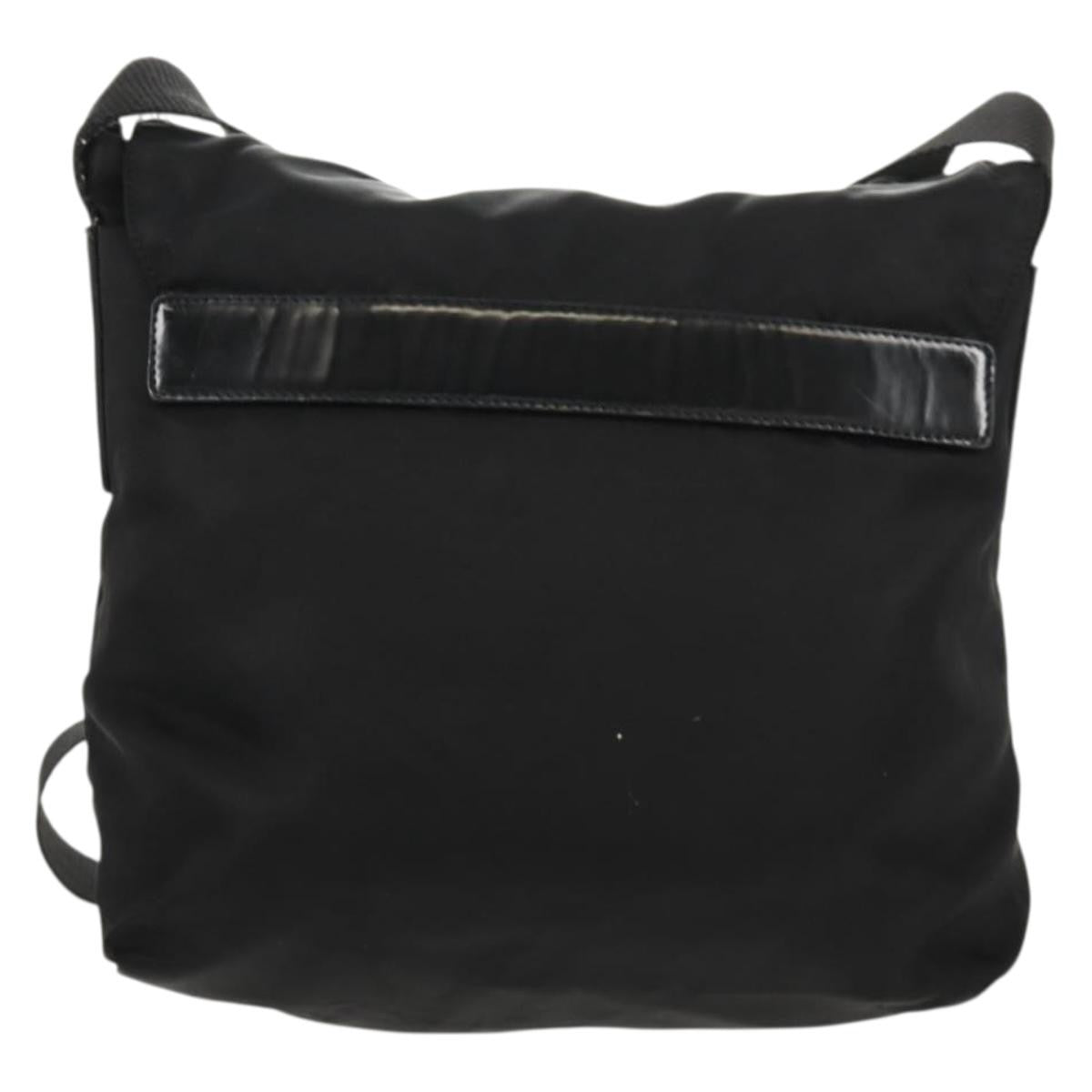 Prada Buckle Messenger Bag Tessuto, BLACK, NYLON, Shoulder bag