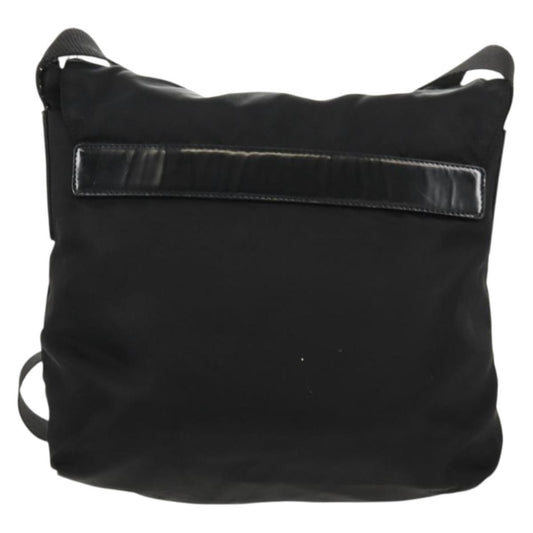 Prada Buckle Messenger Bag Tessuto, BLACK, NYLON, Shoulder bag