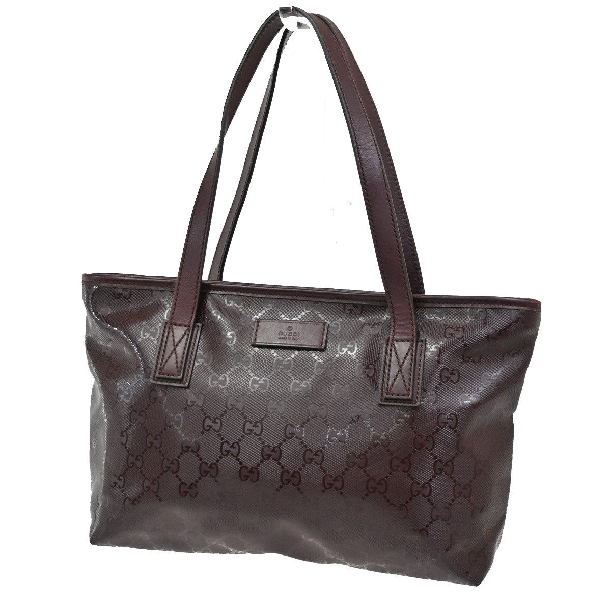 Gucci Plus Tote GG Imprime, Burgundy, PVC, Shoulder Bag