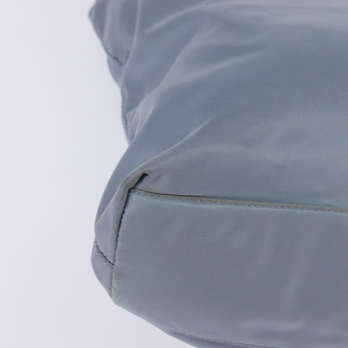 Prada Side Pocket Tote Nylon, BLUE, NYLON, Tote bag