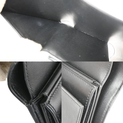 Celine Triomphe Trifold Wallet Leather, BLACK, LEATHER, Wallets