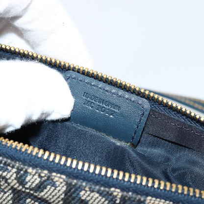 Christian Dior Vintage Saddle Bag Diorissimo Canvas, NAVY, CANVAS, Clutche & pouche