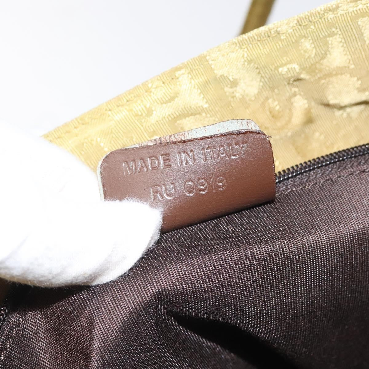 Christian Dior Vintage Trotter Open Tote Diorissimo Canvas, YELLOW, CANVAS, Tote bag