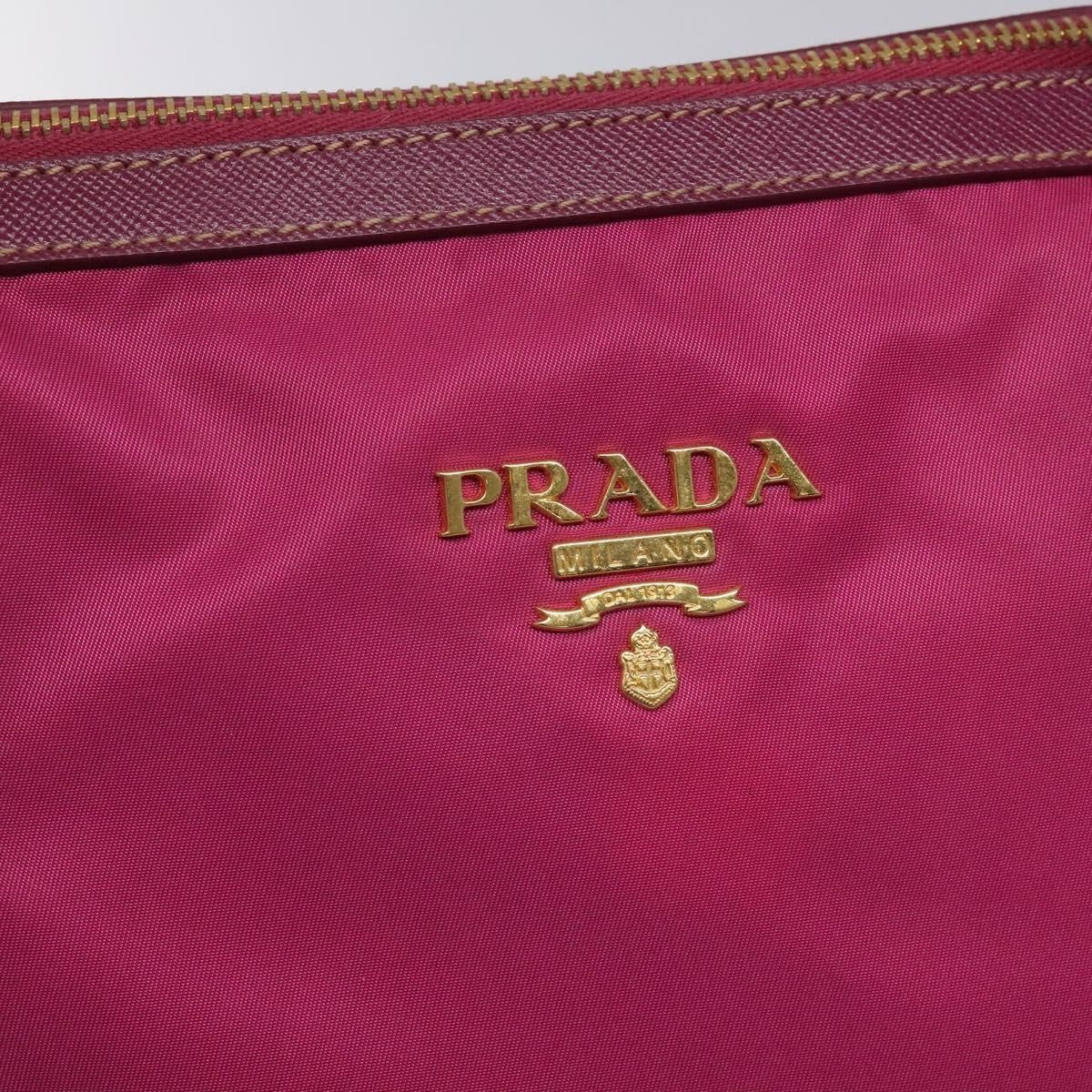 Prada Convertible Zip Tote Tessuto, PINK, NYLON, Tote bag
