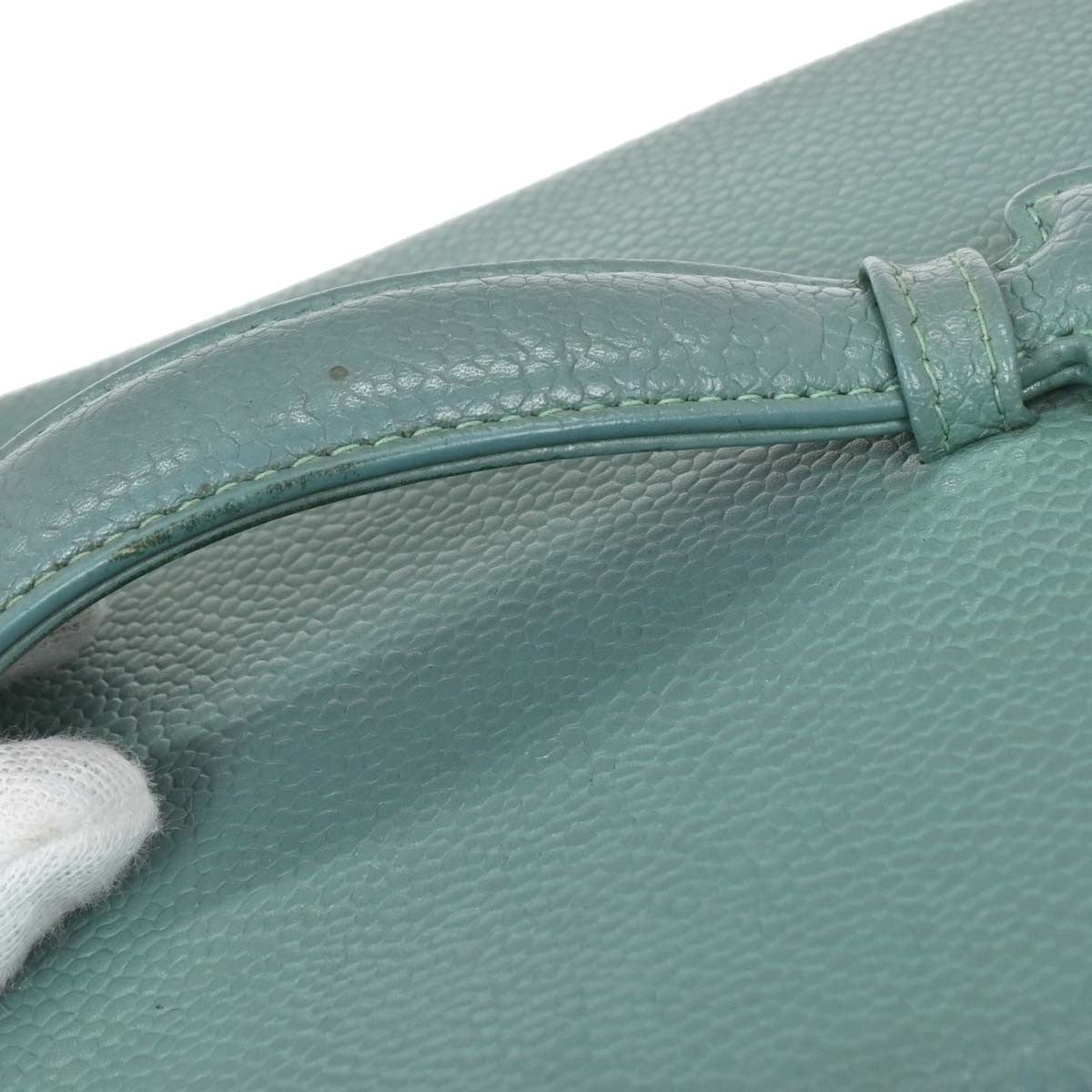 Chanel Vintage Timeless Vanity Case Caviar, GREEN, LEATHER, Clutche & pouche