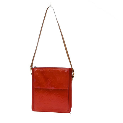 Louis Vuitton Mott Handbag Monogram Vernis, RED, PATENT_LEATHER, Clutche & pouche