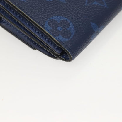 Louis Vuitton Discovery Wallet Monogram Taigarama, BLUE, LEATHER, Wallets