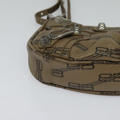 Balenciaga Le Cagole Giant Studs Chain Shoulder Bag Leather, BEIGE, LEATHER, Shoulder bag