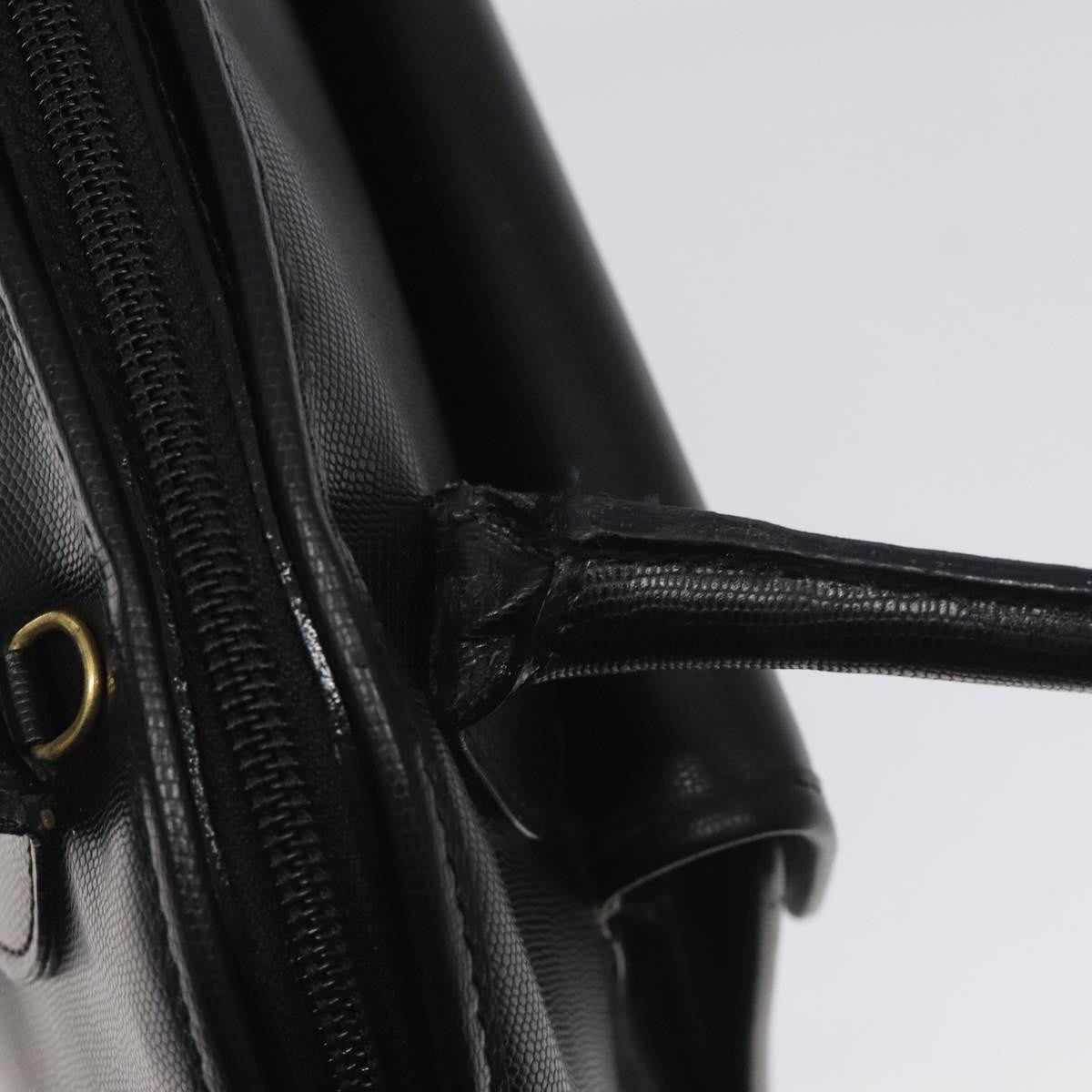 Celine Circle Logo Handbag Leather, BLACK, LEATHER, Handbag