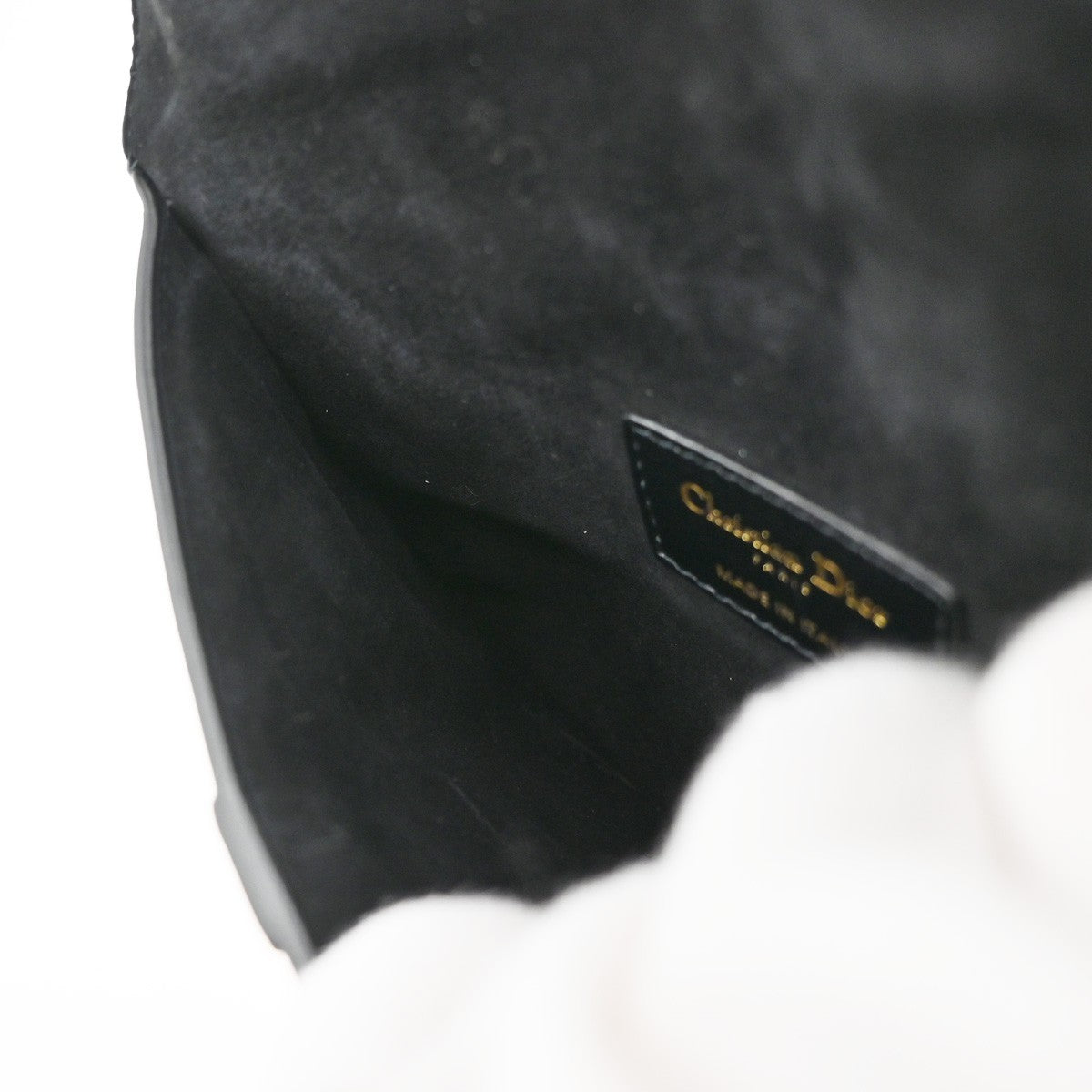 Christian Dior Saddle Belt Bag Leather, BLACK, LEATHER, Clutche & pouche