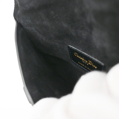 Christian Dior Saddle Belt Bag Leather, BLACK, LEATHER, Clutche & pouche