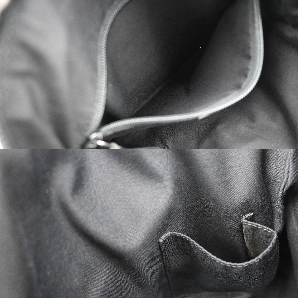 Gucci Zip Messenger Bag GG Canvas with Perforated Leather, BLACK, CANVAS, Shoulder bag