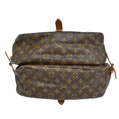 Louis Vuitton Saumur Handbag Monogram Canvas, BROWN, CANVAS, Shoulder bag