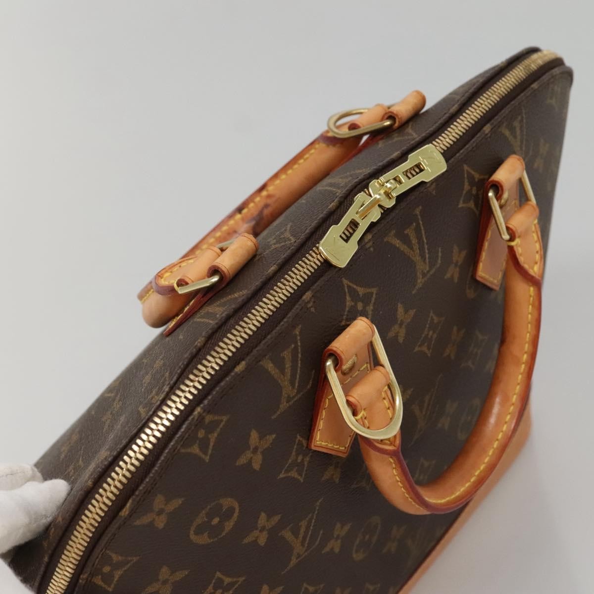 Louis Vuitton Alma Handbag Monogram Canvas, BROWN, CANVAS, Handbag