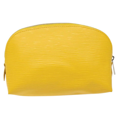Louis Vuitton Cosmetic Pouch Epi Leather, YELLOW, LEATHER, Toiletry Case