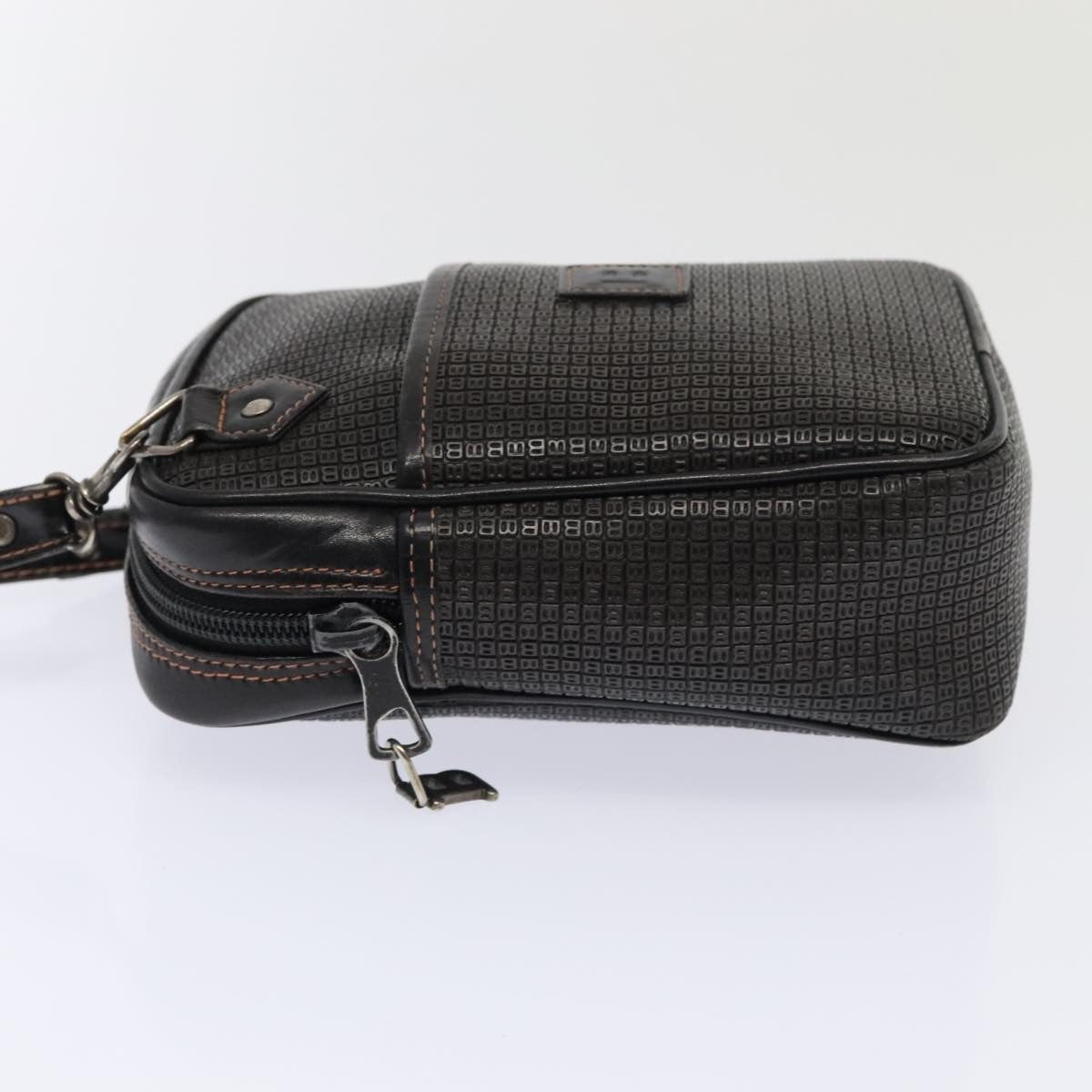 Bally Vintage Shoulder Bag PVC and Leather, Black, PVC, Shoulder Bag