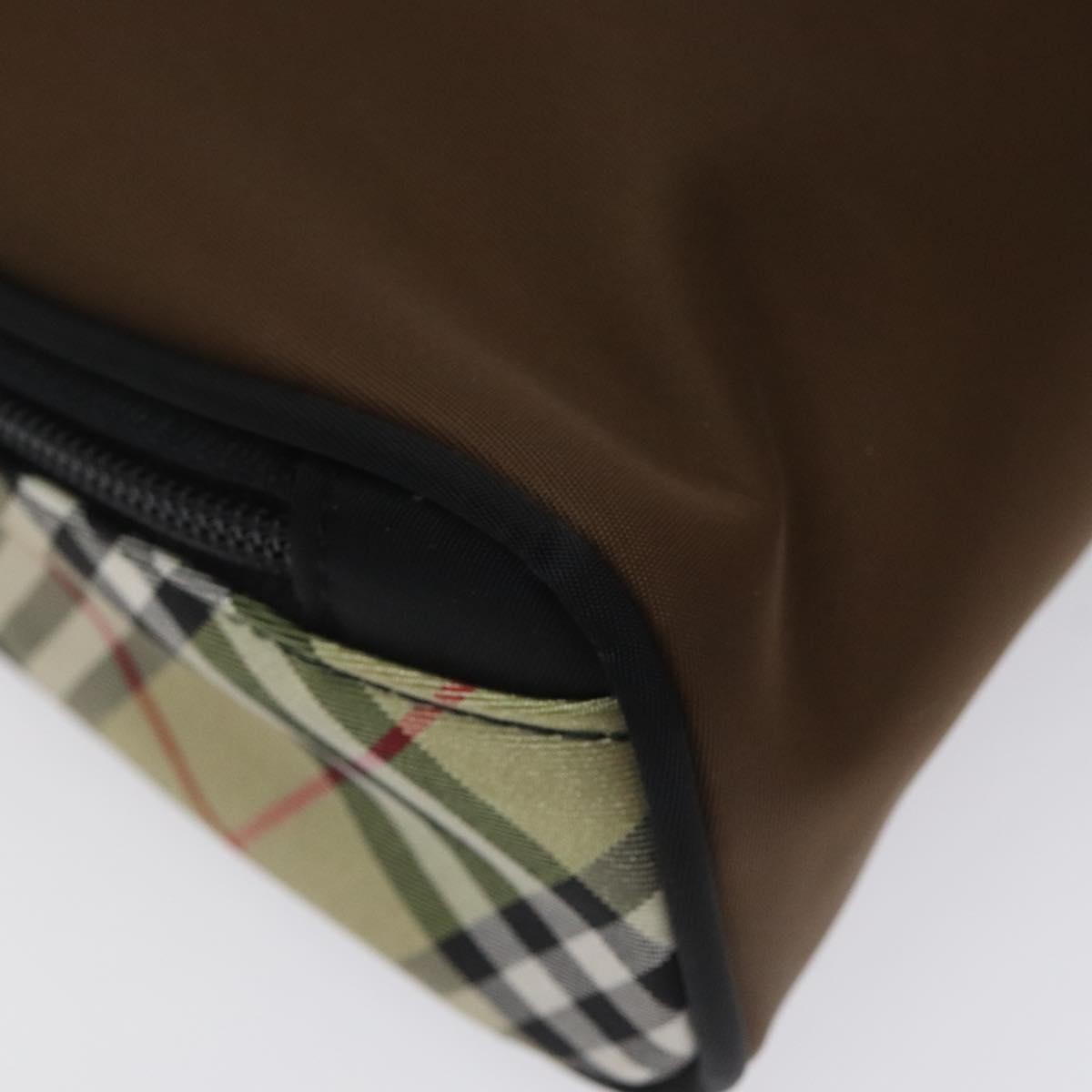 Burberry Nova Check Handbag Nylon, BROWN, NYLON, Handbag