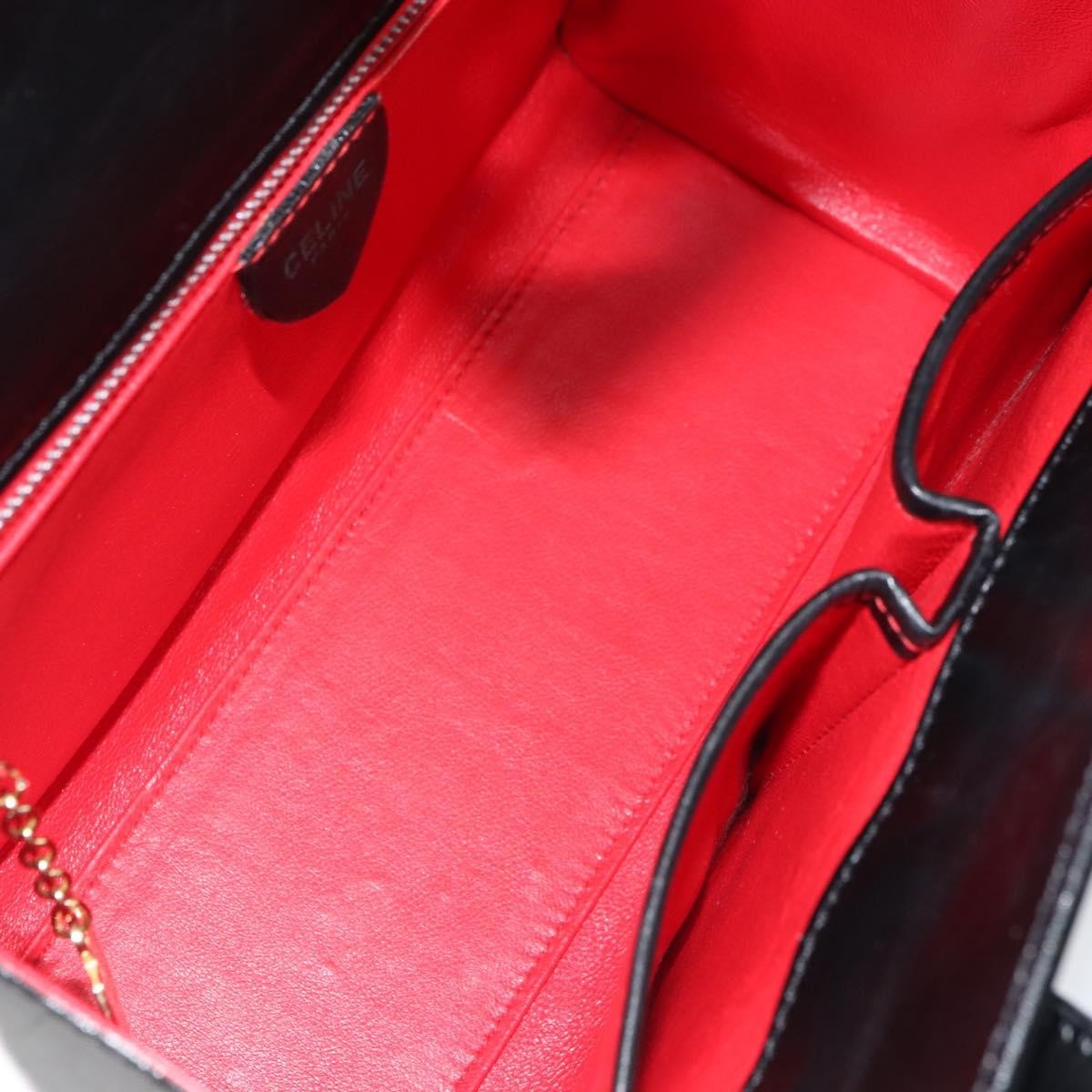 Celine Handbag Leather, BLACK, LEATHER, Handbag