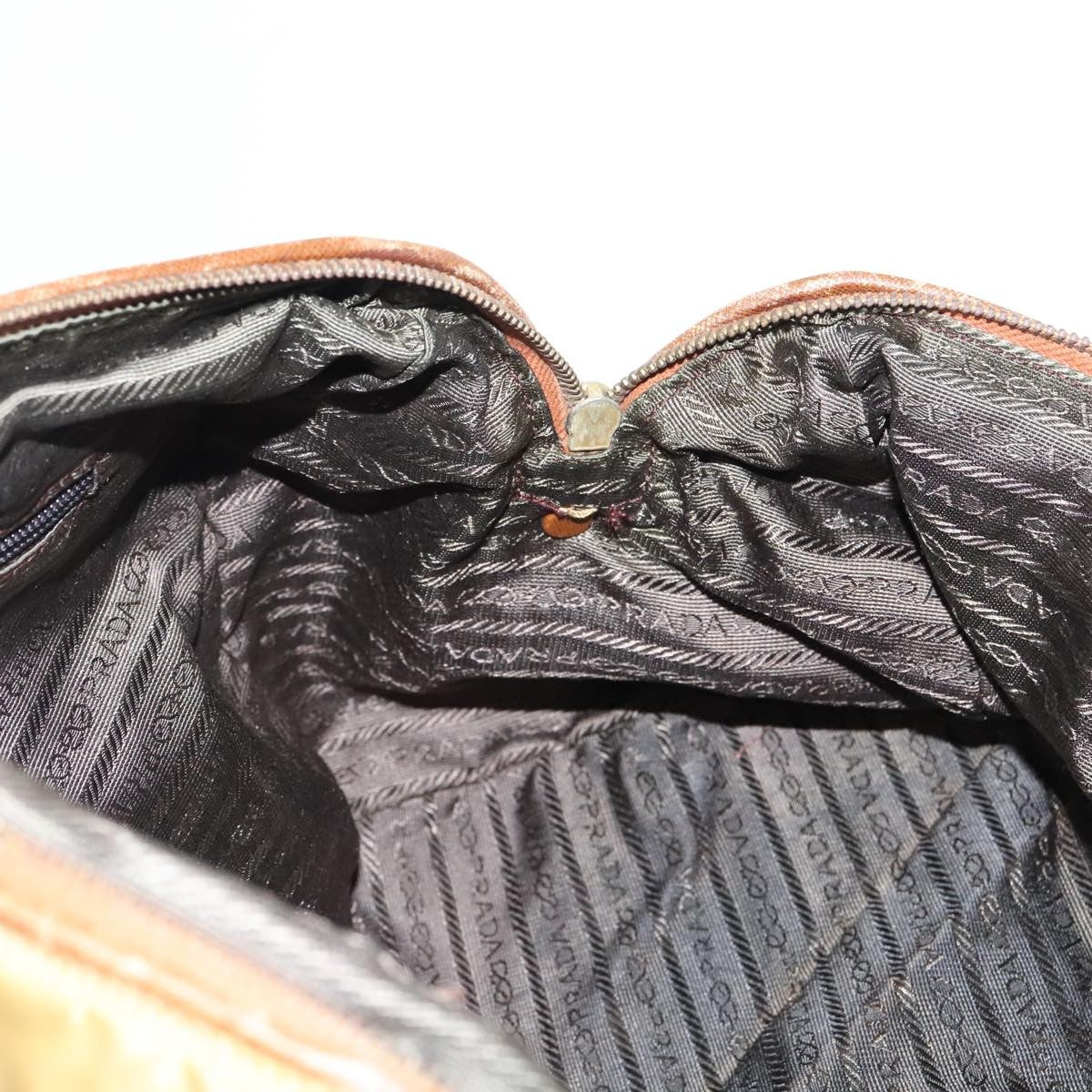 Prada Chain Shoulder Bag Tessuto, BEIGE, NYLON, Shoulder bag