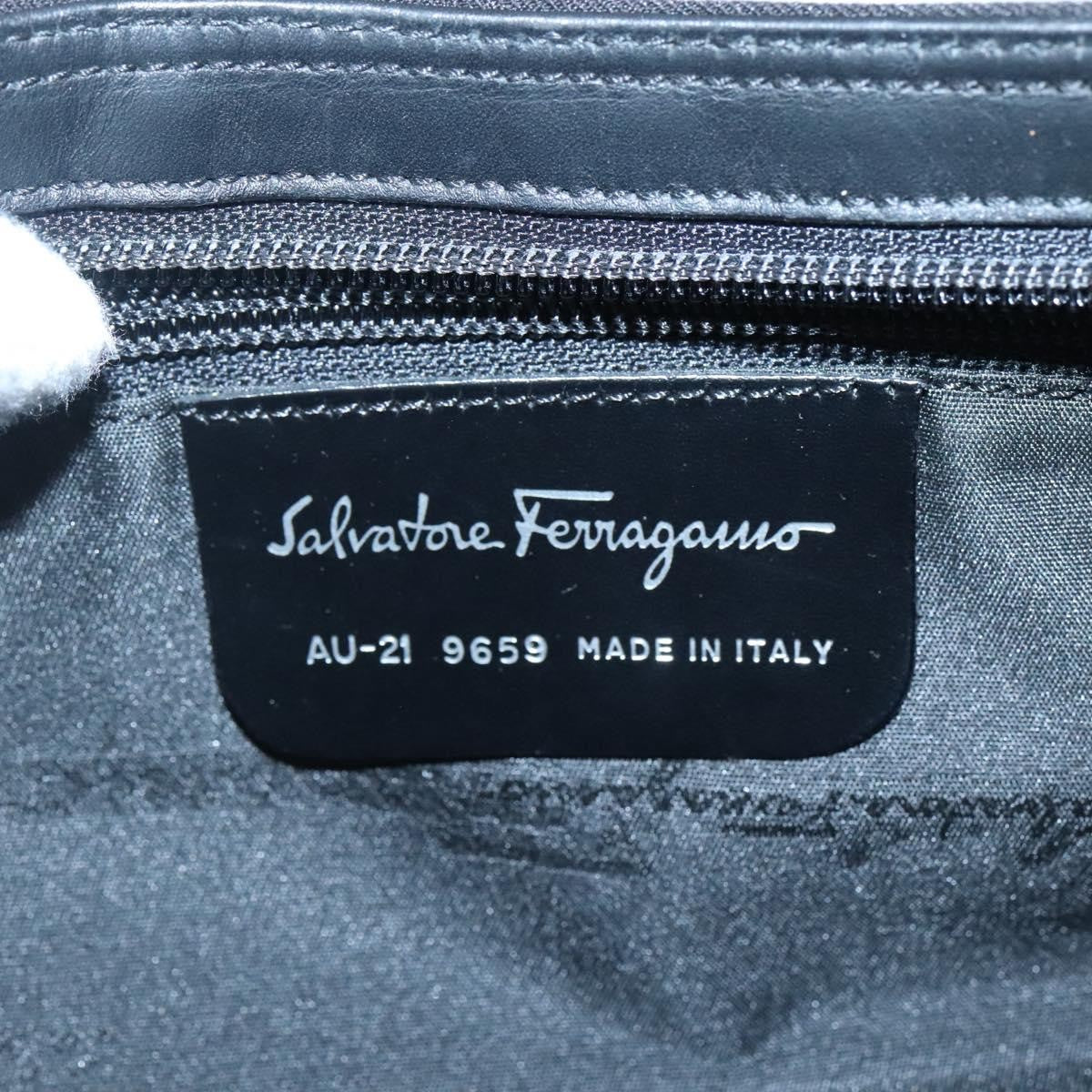 Salvatore Ferragamo Vala Shoulder Bag Nylon, BLACK, NYLON, Shoulder bag