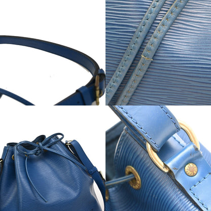Louis Vuitton Petit Noe Handbag Epi Leather, BLUE, LEATHER, Handbag