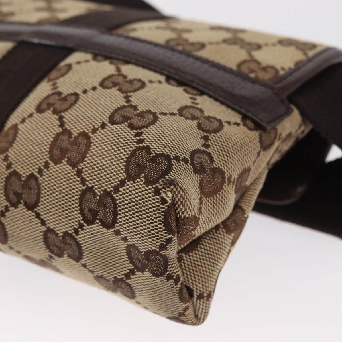 Gucci Buckle Belt Bag GG Canvas, BEIGE, CANVAS, Shoulder bag