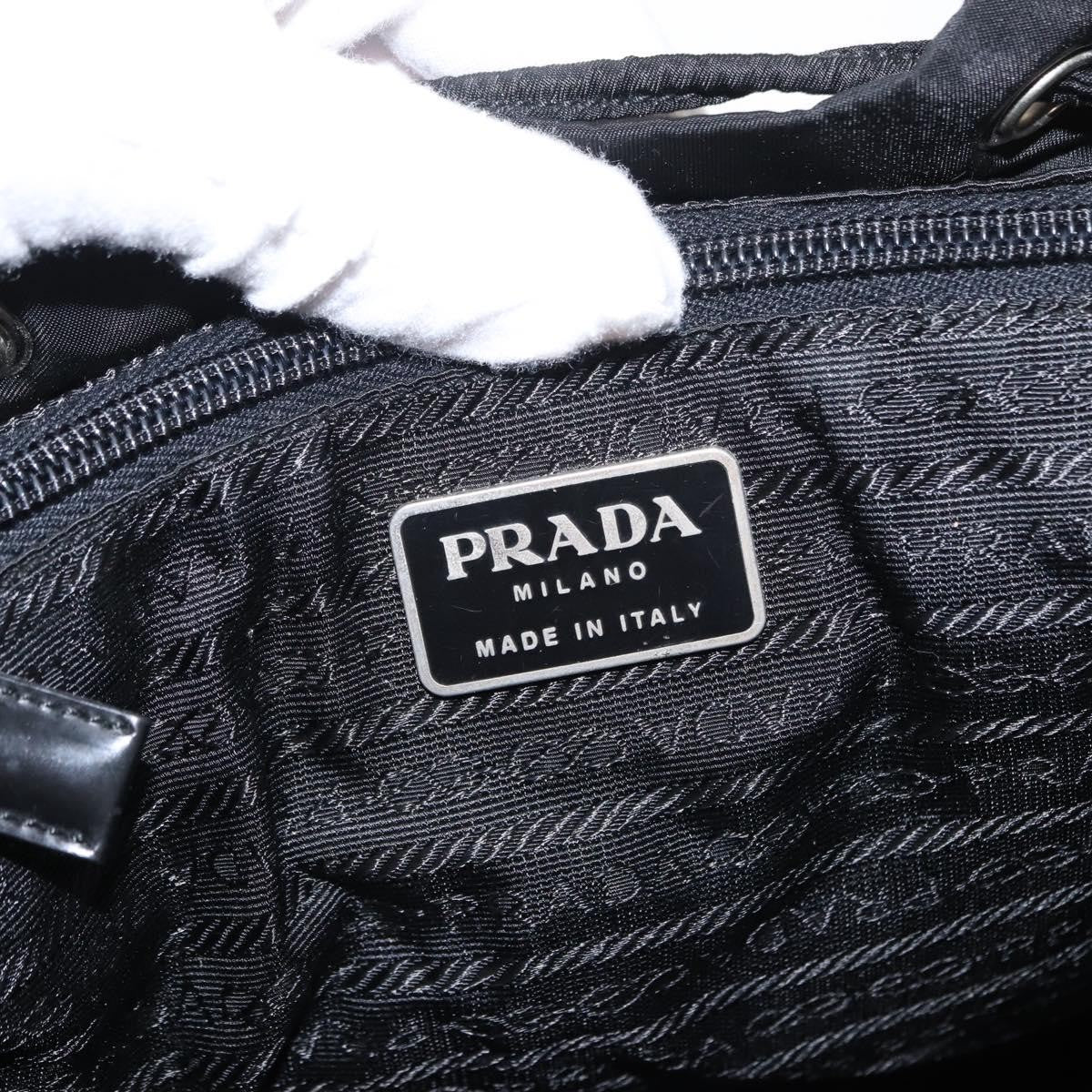 Prada Double Front Pocket Backpack Tessuto, BLACK, NYLON, Backpack