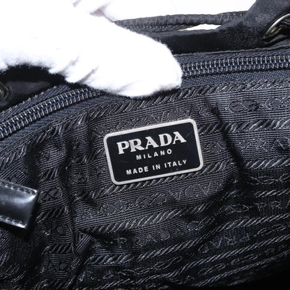 Prada Double Front Pocket Backpack Tessuto, BLACK, NYLON, Backpack
